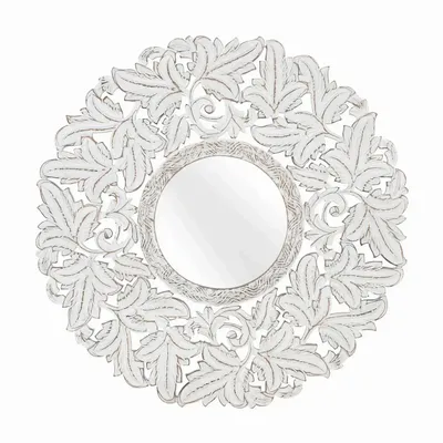 Mirrors - Round hand-carved mirror 120 cm in diameter - GINER Y COLOMER