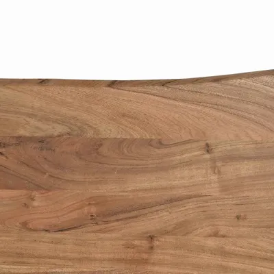 Dining Tables - Dining table in natural acacia wood and metal legs 6 seats - GINER Y COLOMER