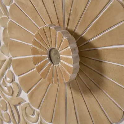 Sideboards - Sideboard in white mango wood and gold details - GINER Y COLOMER