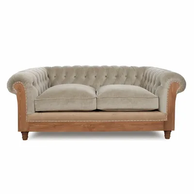 Sofas - Chesterfield Essence Velvet Pearl | Sofa - CREARTE COLLECTIONS