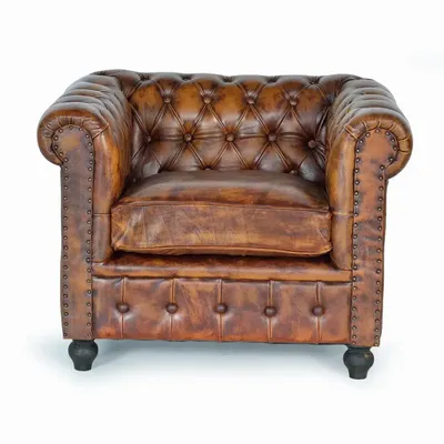 Fauteuils - Fauteuil Chester en cuir naturel - GINER Y COLOMER