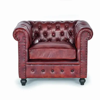 Armchairs - "Chester" armchair in quilted brown leather - GINER Y COLOMER