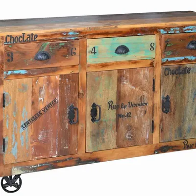 Buffets - Buffet en bois recyclé multicolore - GINER Y COLOMER