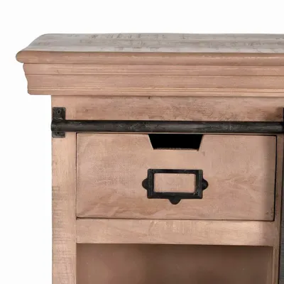 Console table - Mango wood console with sliding door - GINER Y COLOMER