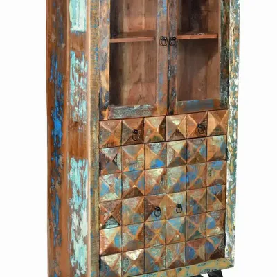 Buffets - Vitrine exclusive en bois recyclé - GINER Y COLOMER