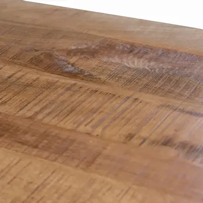 Dining Tables - Dining table in metal and natural and black acacia 8 seats - GINER Y COLOMER