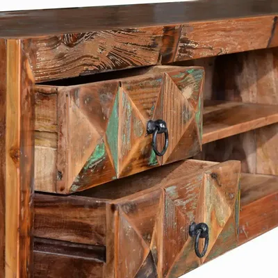 TV stands - Multicolored recycled wood TV cabinet - GINER Y COLOMER