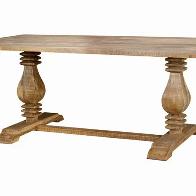 Dining Tables - 8-seater dining table in natural mango wood 2 meters - GINER Y COLOMER
