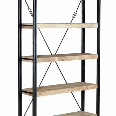 Shelves - Shelf in natural and black mango wood - GINER Y COLOMER