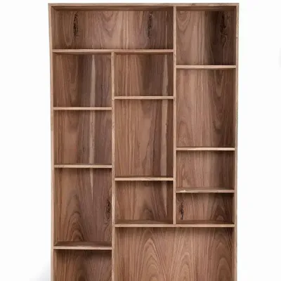 Bookshelves - Bookcase in brown mango wood 2 meters - GINER Y COLOMER
