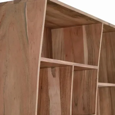 Bookshelves - Bookcase in brown mango wood 2 meters - GINER Y COLOMER