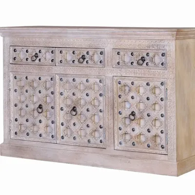 Sideboards - Natural color mango wood sideboard - GINER Y COLOMER