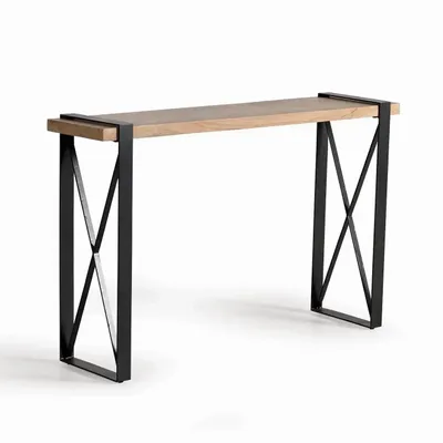 Console table - Acacia wood and metal console - GINER Y COLOMER
