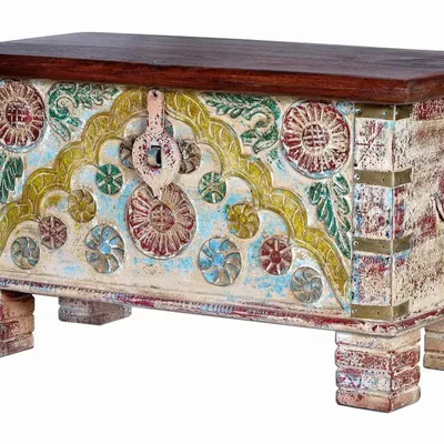 Boîtes de rangement - Coffre en bois de manguier couleur noyer - GINER Y COLOMER