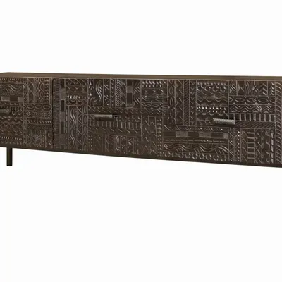 TV stands - TV cabinet in mango wood and metal legs - GINER Y COLOMER