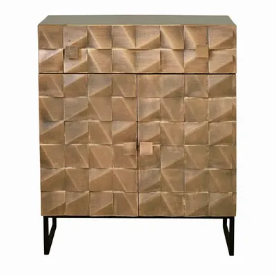 Sideboards - Mango wood sideboard with bronze and metal details - GINER Y COLOMER