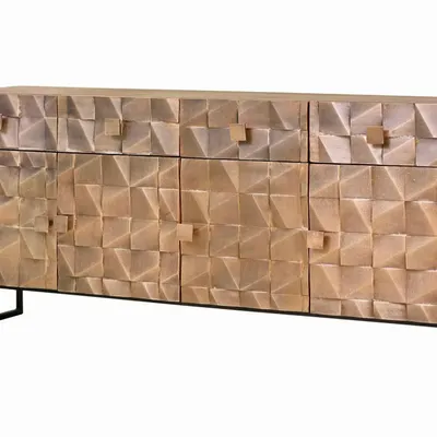 Sideboards - Sideboard in mango wood and dark brown bronze - GINER Y COLOMER