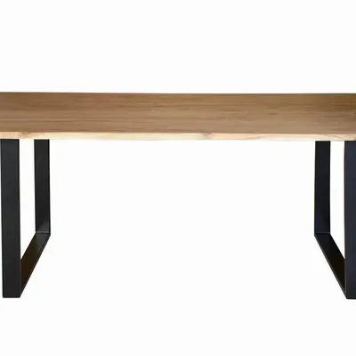 Tables Salle à Manger - Table à manger en bois d'acacia et pieds en métal - GINER Y COLOMER