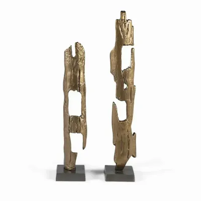 Sculptures, statuettes et miniatures - Lot de deux sculptures décoratives en métal - GINER Y COLOMER