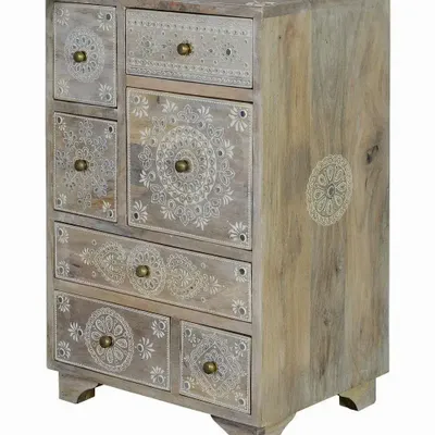 Chests of drawers - Natural mango wood telephone cabinet - GINER Y COLOMER