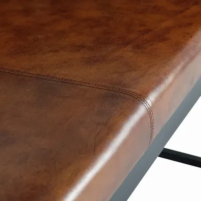 Canapés - Canapé cuir marron et métal - GINER Y COLOMER