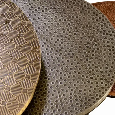 Tables basses - Ensemble de 3 tables basses plateau bronze - GINER Y COLOMER