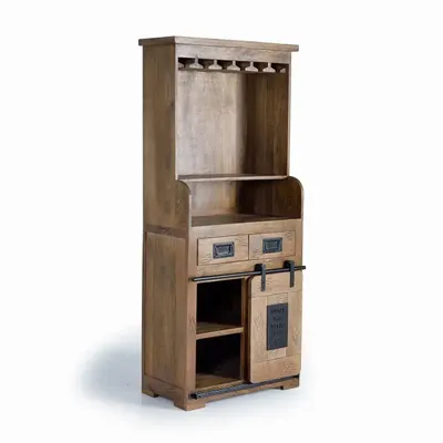 Sideboards - Bottle holder in mango wood and metal - GINER Y COLOMER