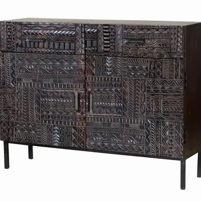 Console table - Console in dark walnut mango wood - GINER Y COLOMER