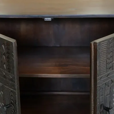 Buffets - Vitrine en manguier et métal noyer foncé - GINER Y COLOMER