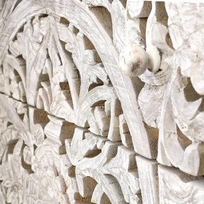 Buffets - Buffet en manguier et piètement en métal blanc et gris - GINER Y COLOMER