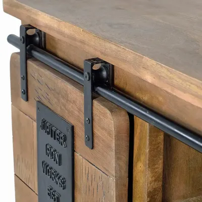 TV stands - Mango wood and metal TV cabinet - GINER Y COLOMER