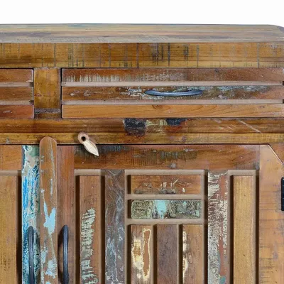 Chests of drawers - Exclusive chest of drawers in multicolored recycled wood - GINER Y COLOMER