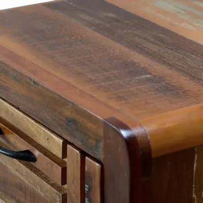 Tables de nuit - Table de chevet en bois de manguier noyer vieilli et gris - GINER Y COLOMER