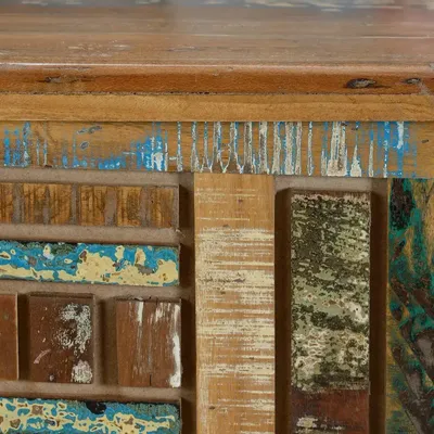 Boîtes de rangement  - Malle exclusive en bois recyclé multicolore - GINER Y COLOMER