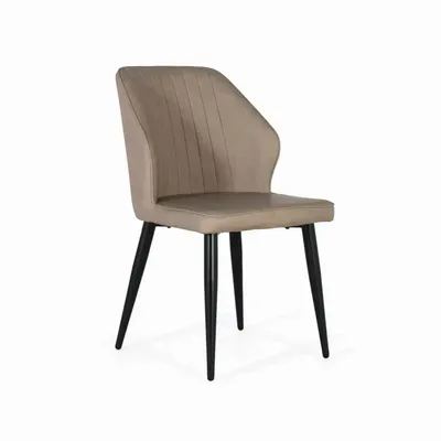 Chairs - Set of 2 chairs upholstered in gray and steel legs - GINER Y COLOMER