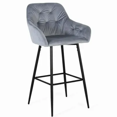 Stools - Set of two stools covered in velvet and metal structure - GINER Y COLOMER