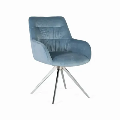 Fauteuils - Ensemble de deux fauteuils tapissés de velours bleu - GINER Y COLOMER