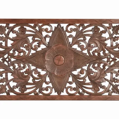 Beds - Walnut-colored MDF headboard - GINER Y COLOMER