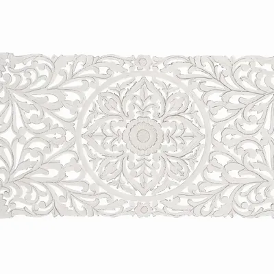 Beds - Antique White Hand Carved Headboard - GINER Y COLOMER