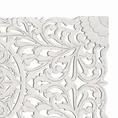 Beds - Antique White Hand Carved Headboard - GINER Y COLOMER