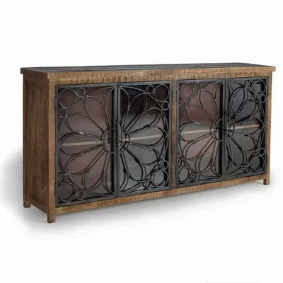 Buffets - Buffet en bois manguier et métal noir - GINER Y COLOMER