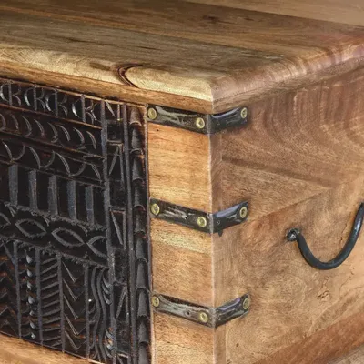 Storage boxes - Mango wood chest and dark details - GINER Y COLOMER