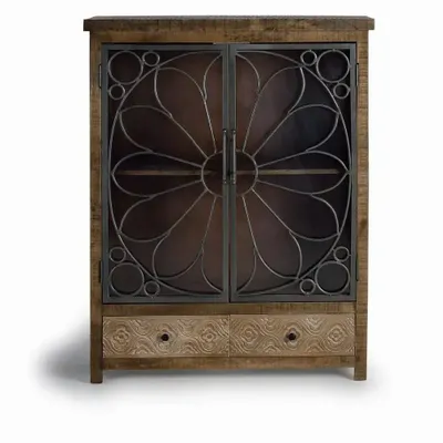 Buffets - Vitrine en bois manguier marron vieilli - GINER Y COLOMER