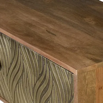 Meubles TV - Meuble TV en manguier et bronze marron - GINER Y COLOMER