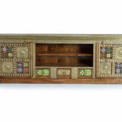 TV stands - Acacia wood TV cabinet - GINER Y COLOMER