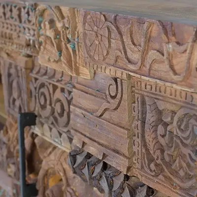 TV stands - Reclaimed Mango Wood TV Stand - GINER Y COLOMER