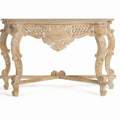 Consoles - Console en bois manguier blanc vieilli - GINER Y COLOMER