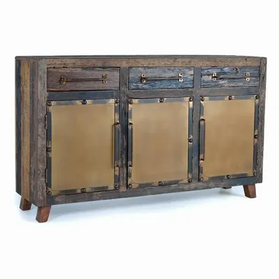 Sideboards - Reclaimed wood and metal sideboard - GINER Y COLOMER