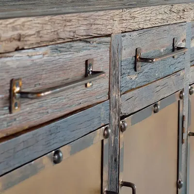 Sideboards - Reclaimed wood and metal sideboard - GINER Y COLOMER