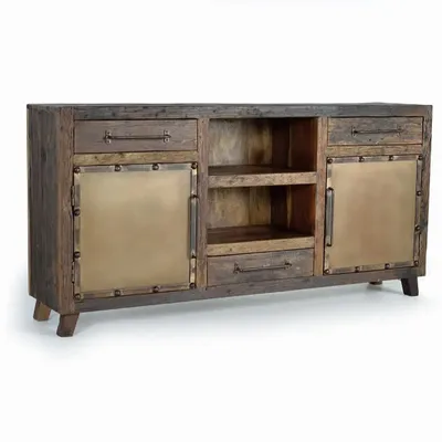 Buffets - Buffet en bois récupéré et métal - GINER Y COLOMER